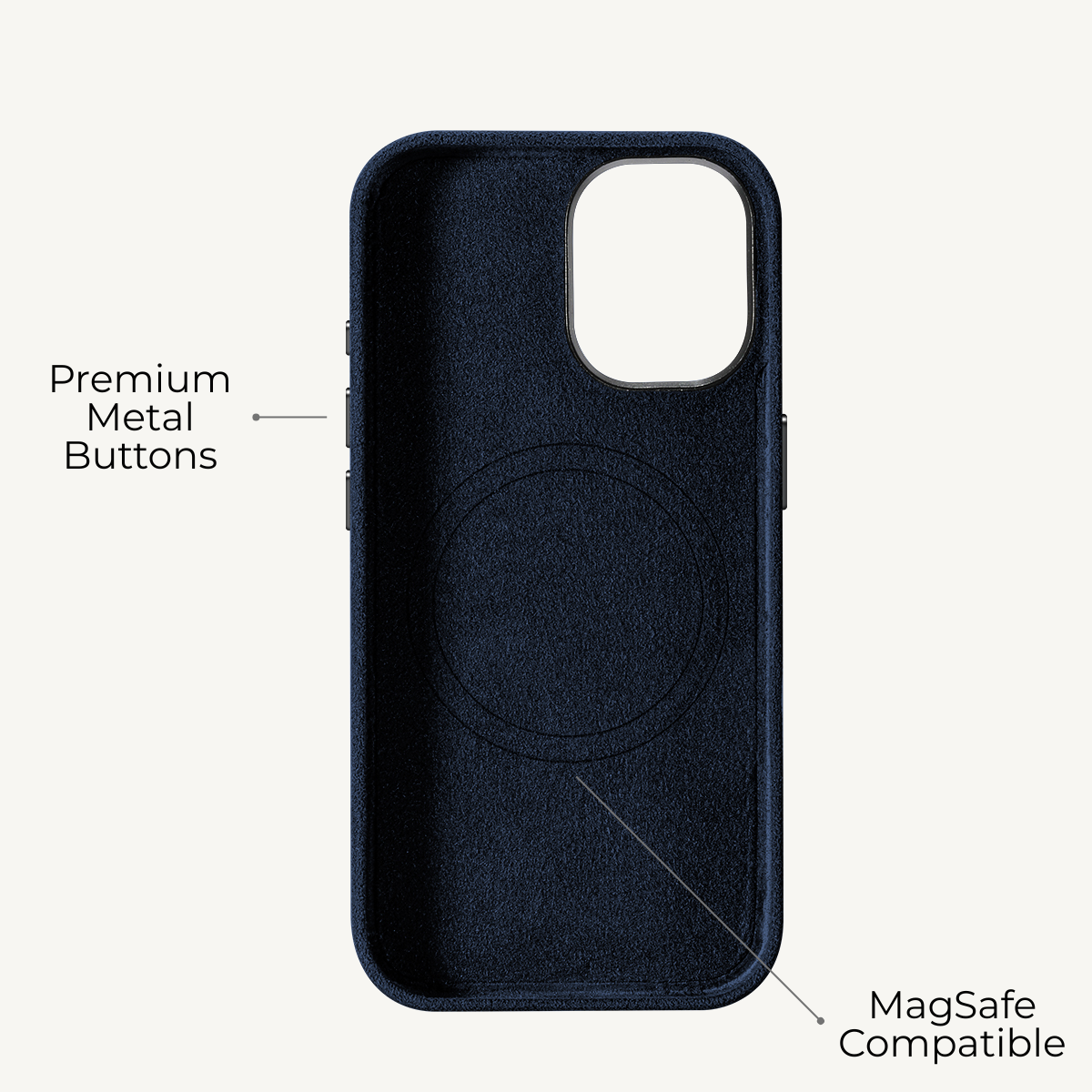 iPhone 17 Alcantara Case Navy Blue