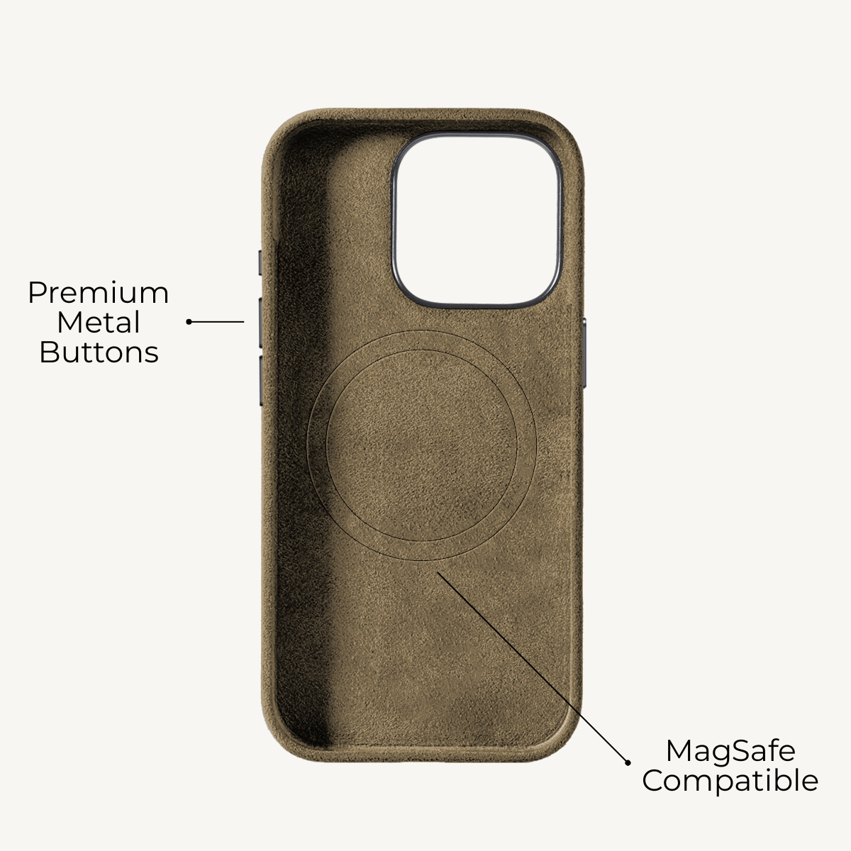 iPhone 16 Pro Alcantara Case Taupe
