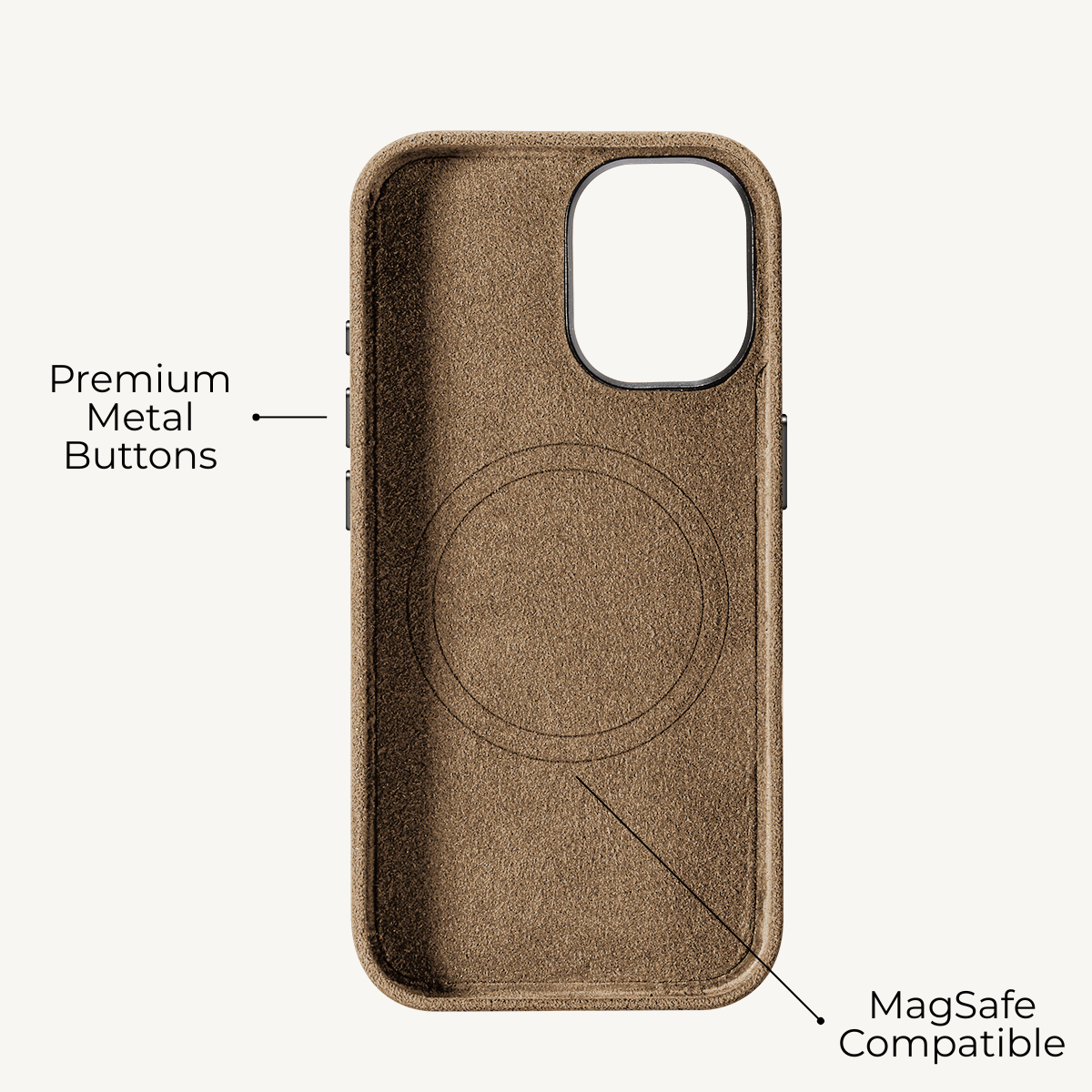 iPhone 17 Alcantara® Case Taupe