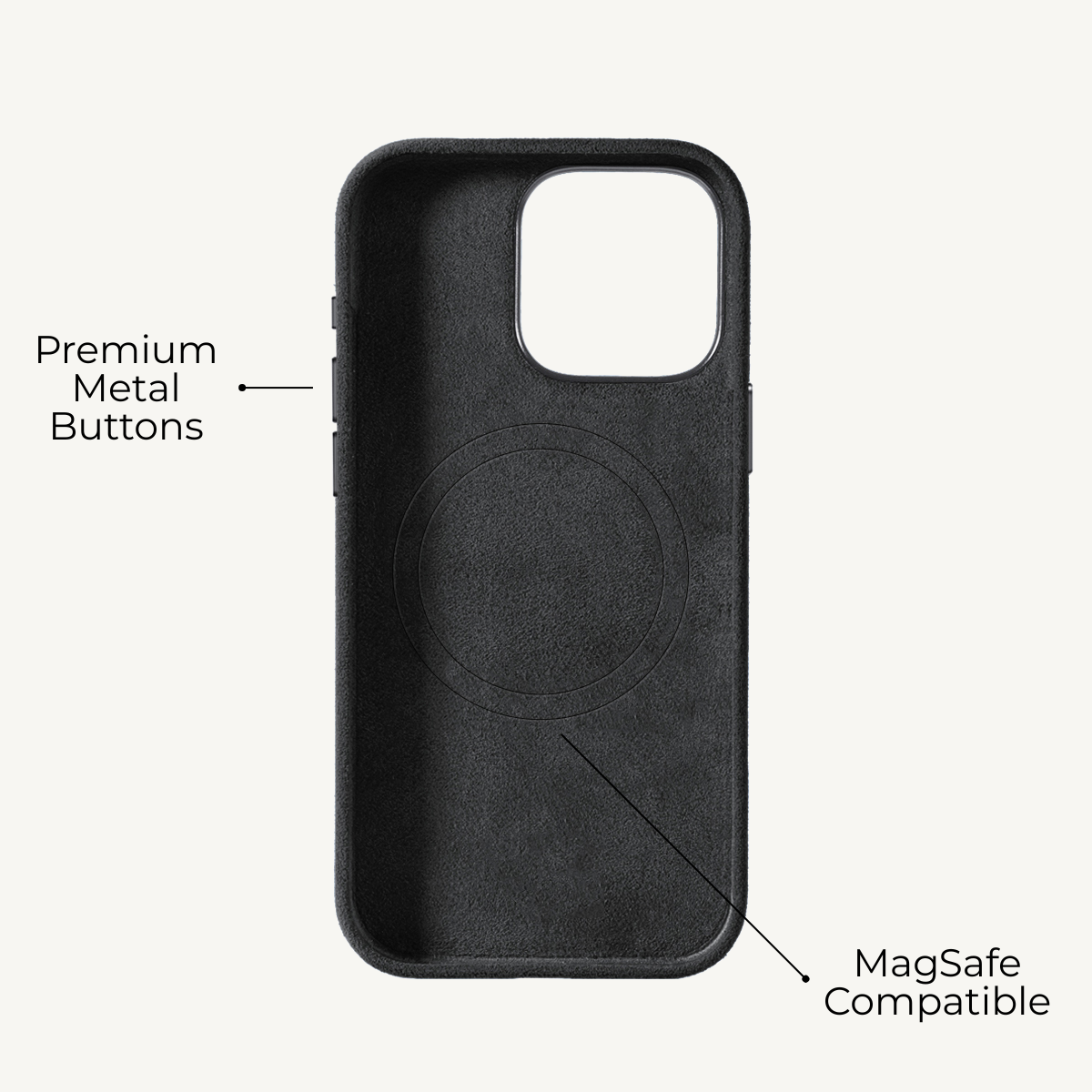 iPhone 16 Pro Max Alcantara Case Space Grey