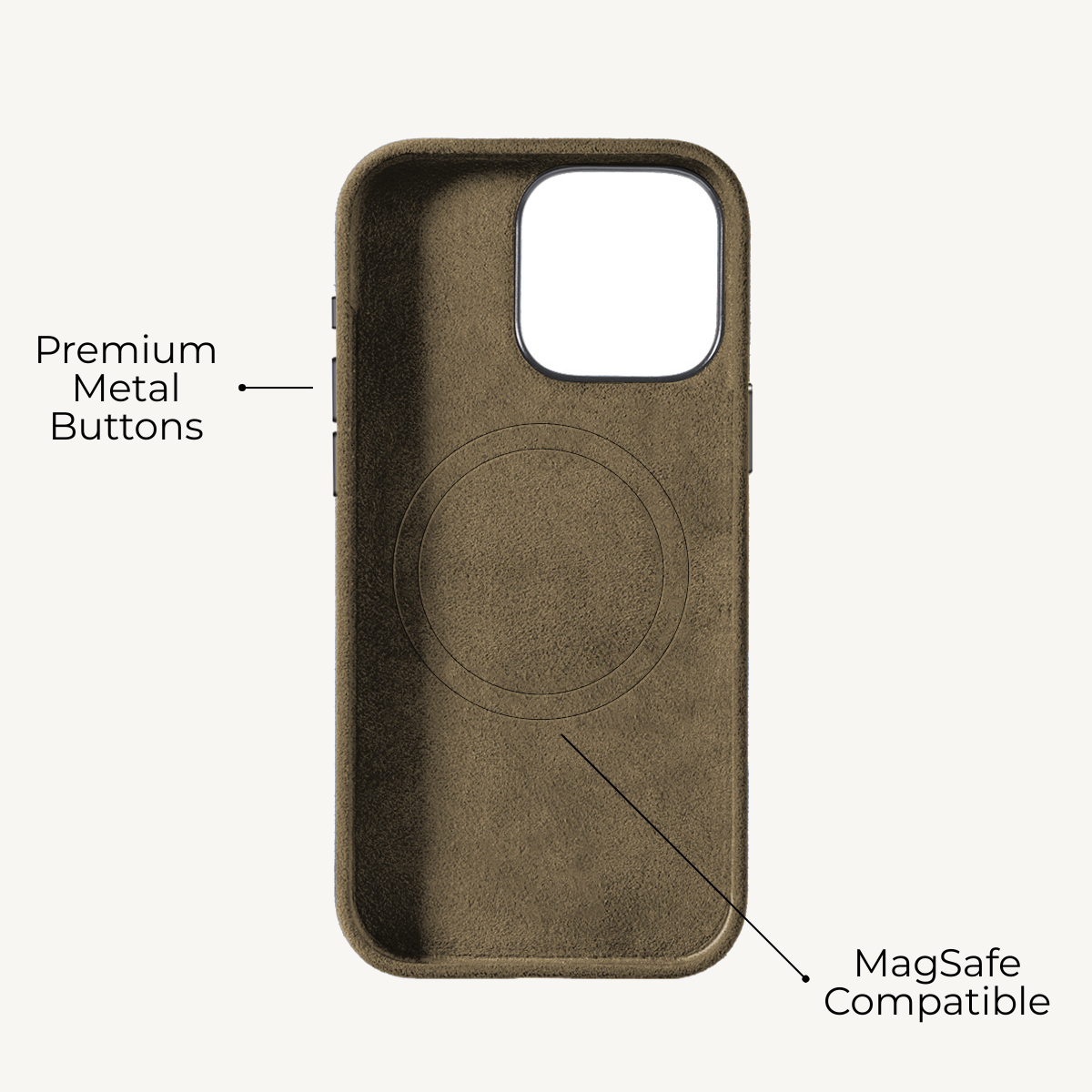 iPhone 16 Pro Max Alcantara Case Taupe