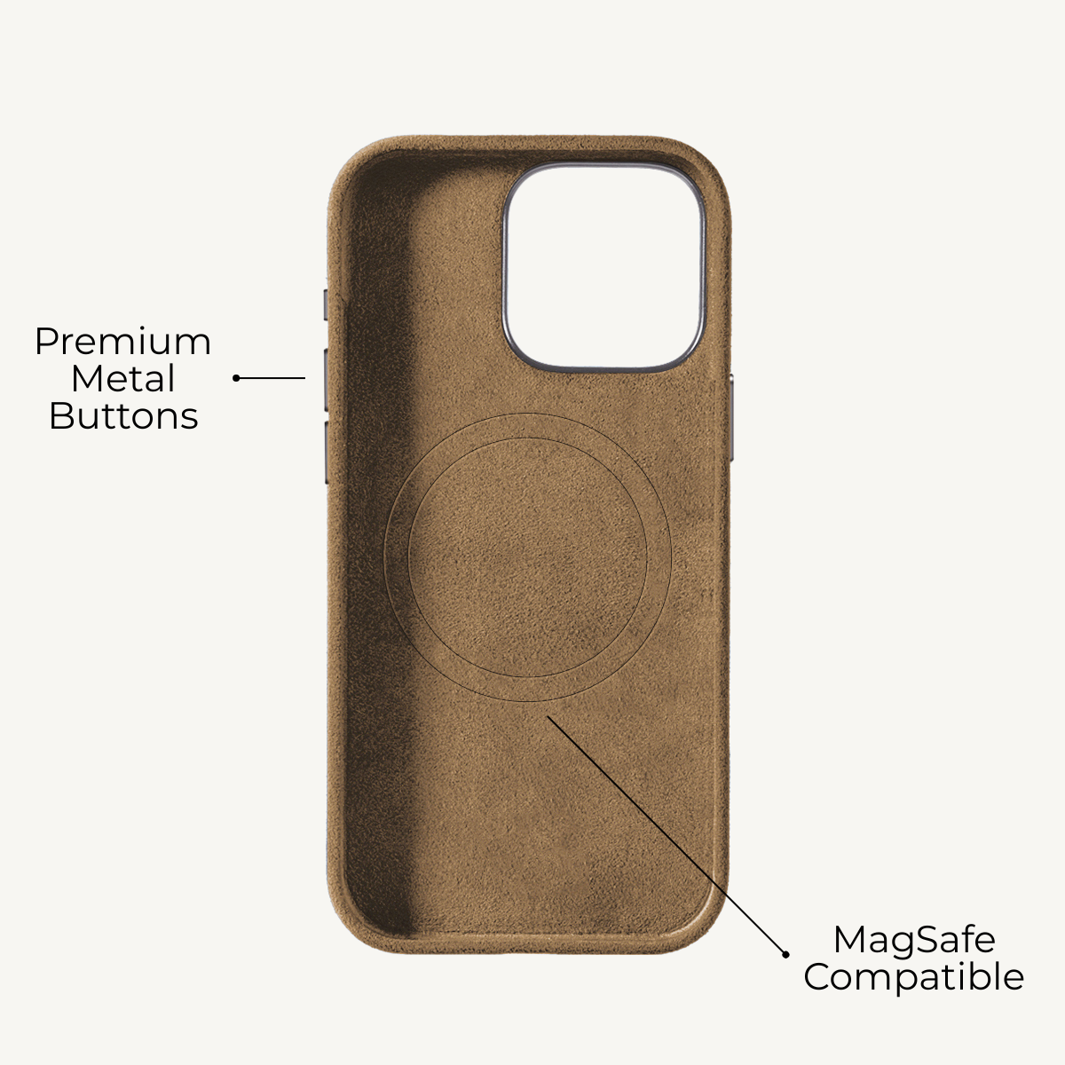 iPhone 16 Pro Max Alcantara® Case Taupe