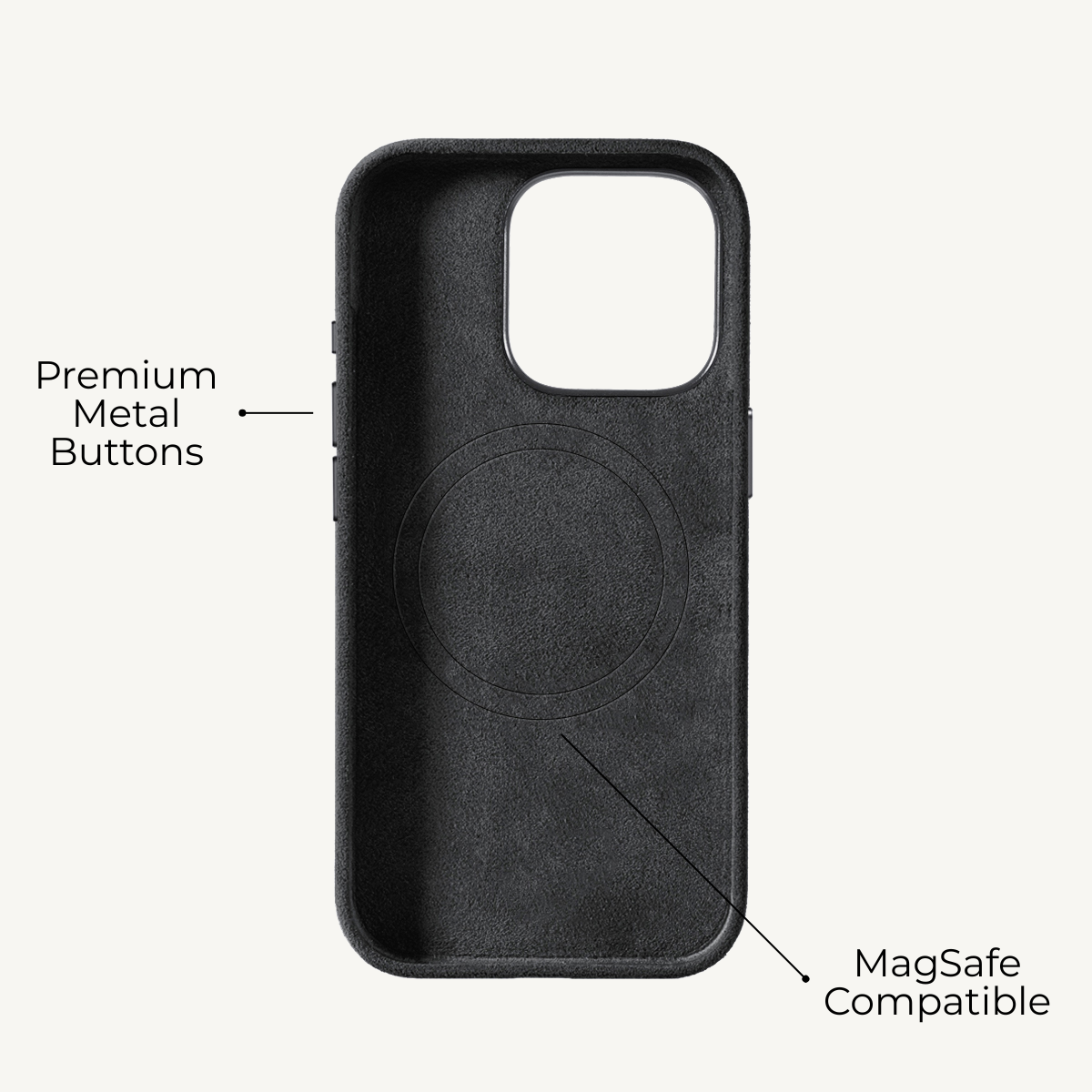iPhone 16 Pro Alcantara Case Space Grey