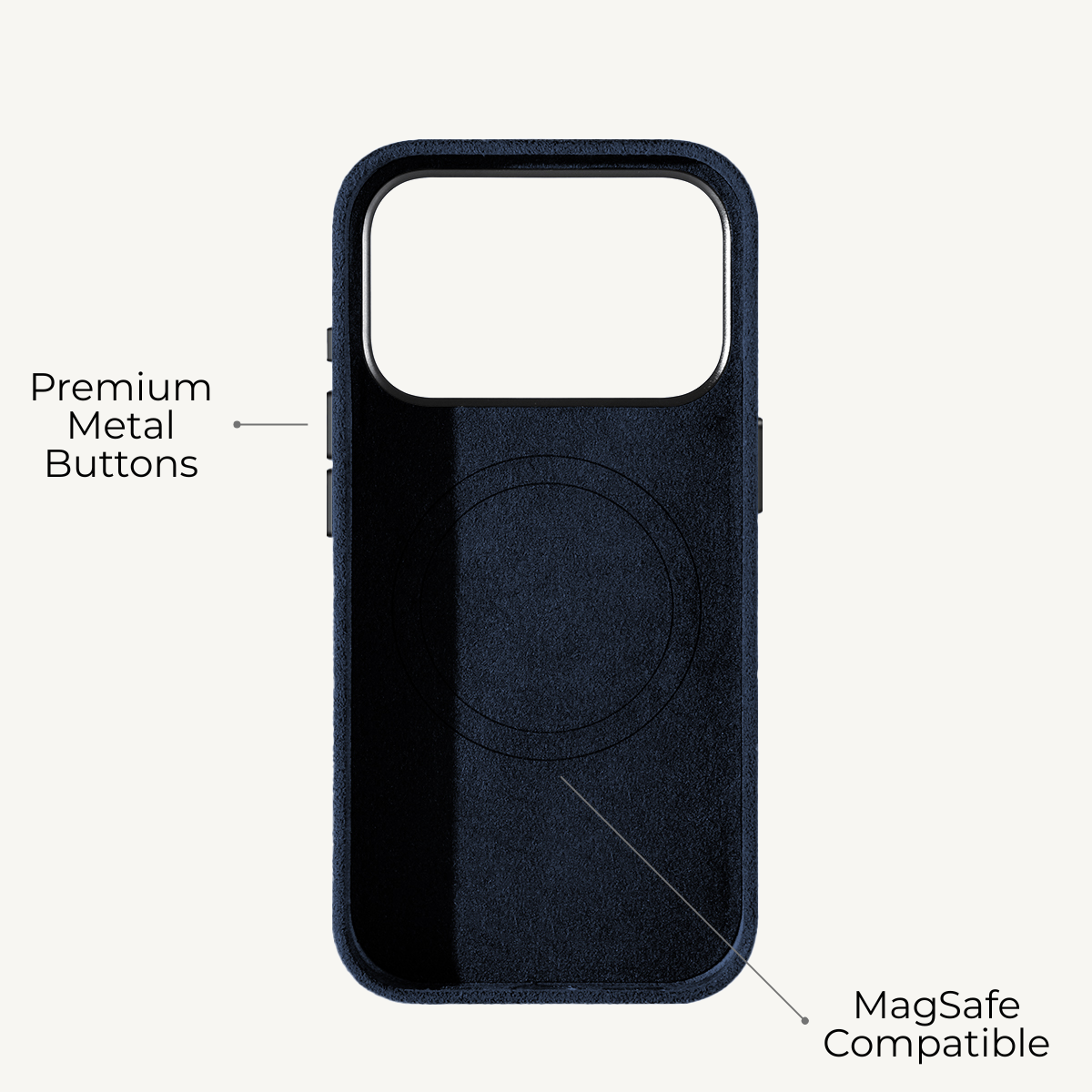 iPhone 17 Pro Alcantara Case Navy Blue