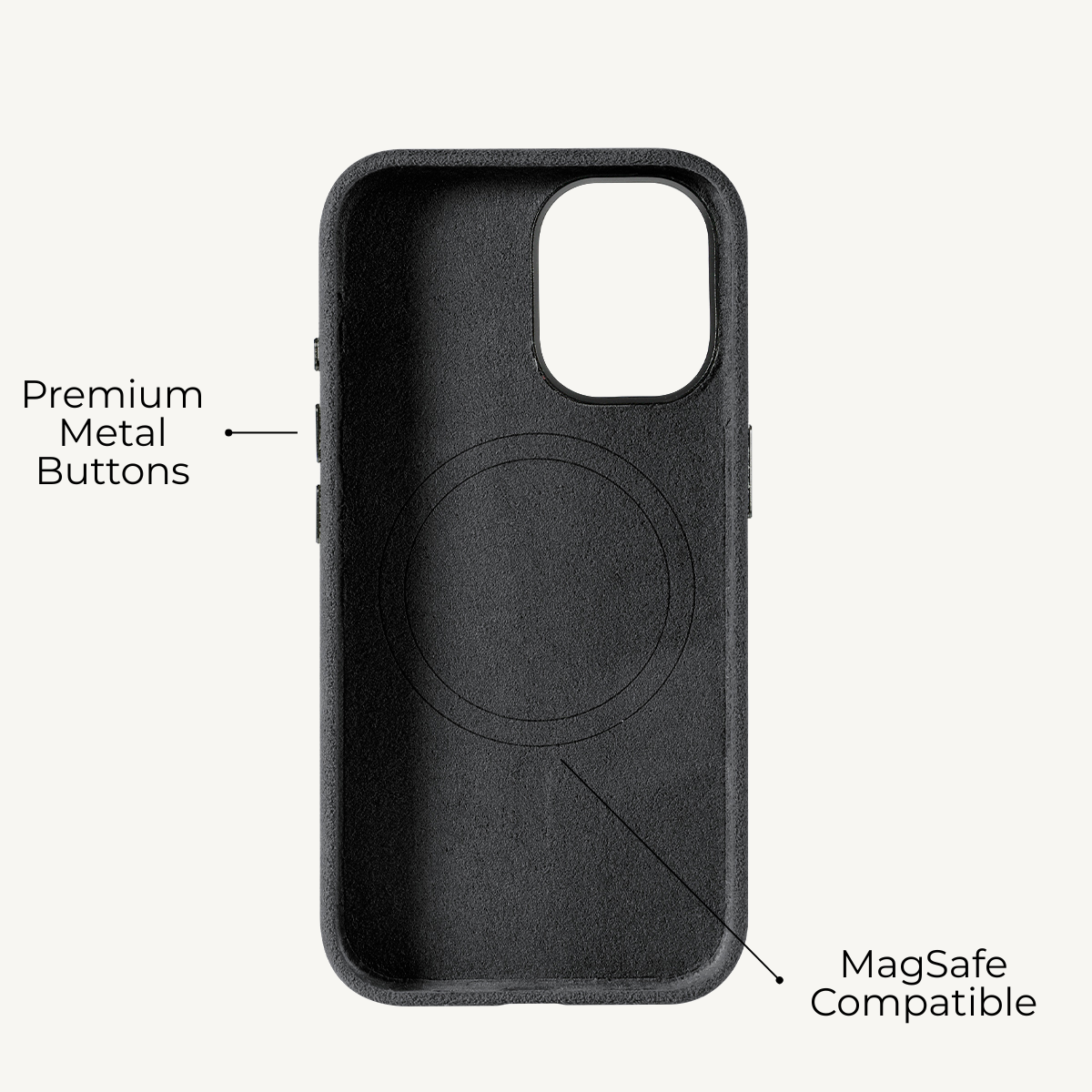 iPhone 16 Alcantara Case Space Grey