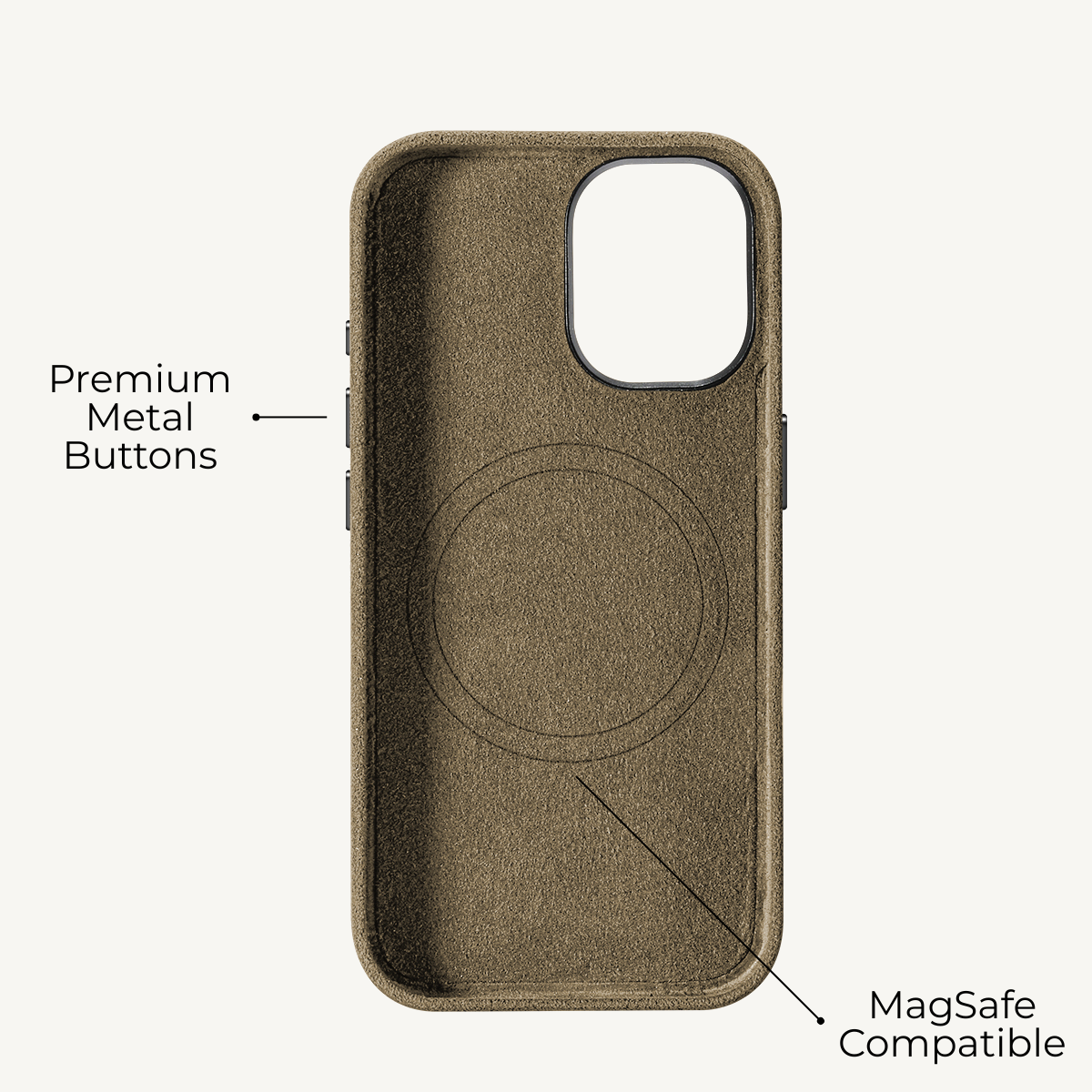 iPhone 17 Alcantara Case Taupe