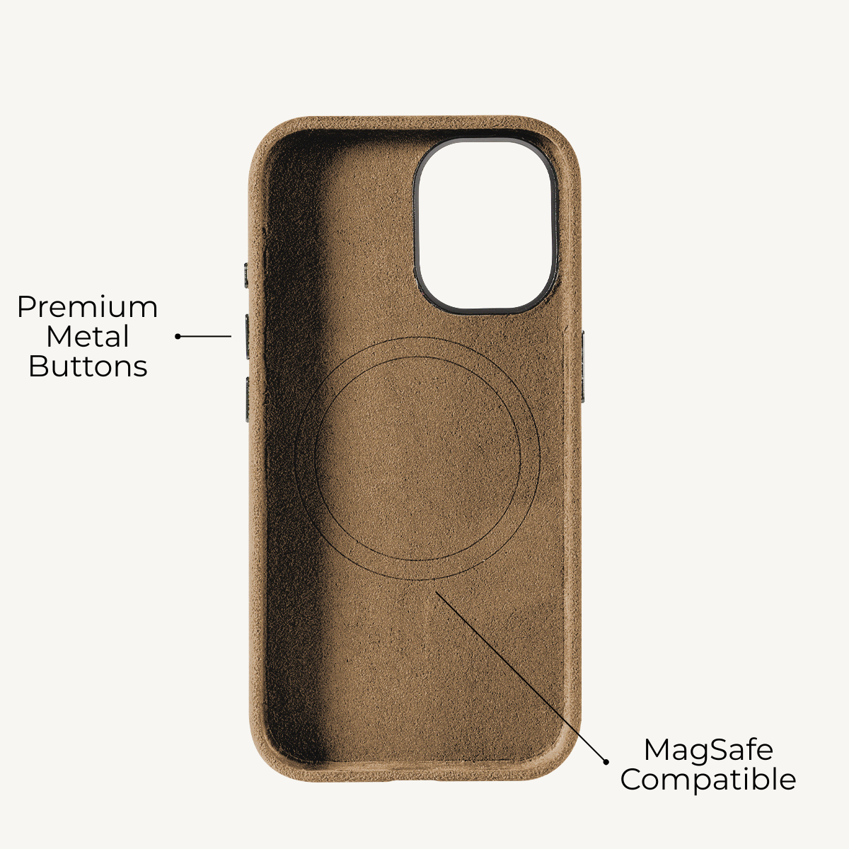 iPhone 16 Alcantara® Case Taupe
