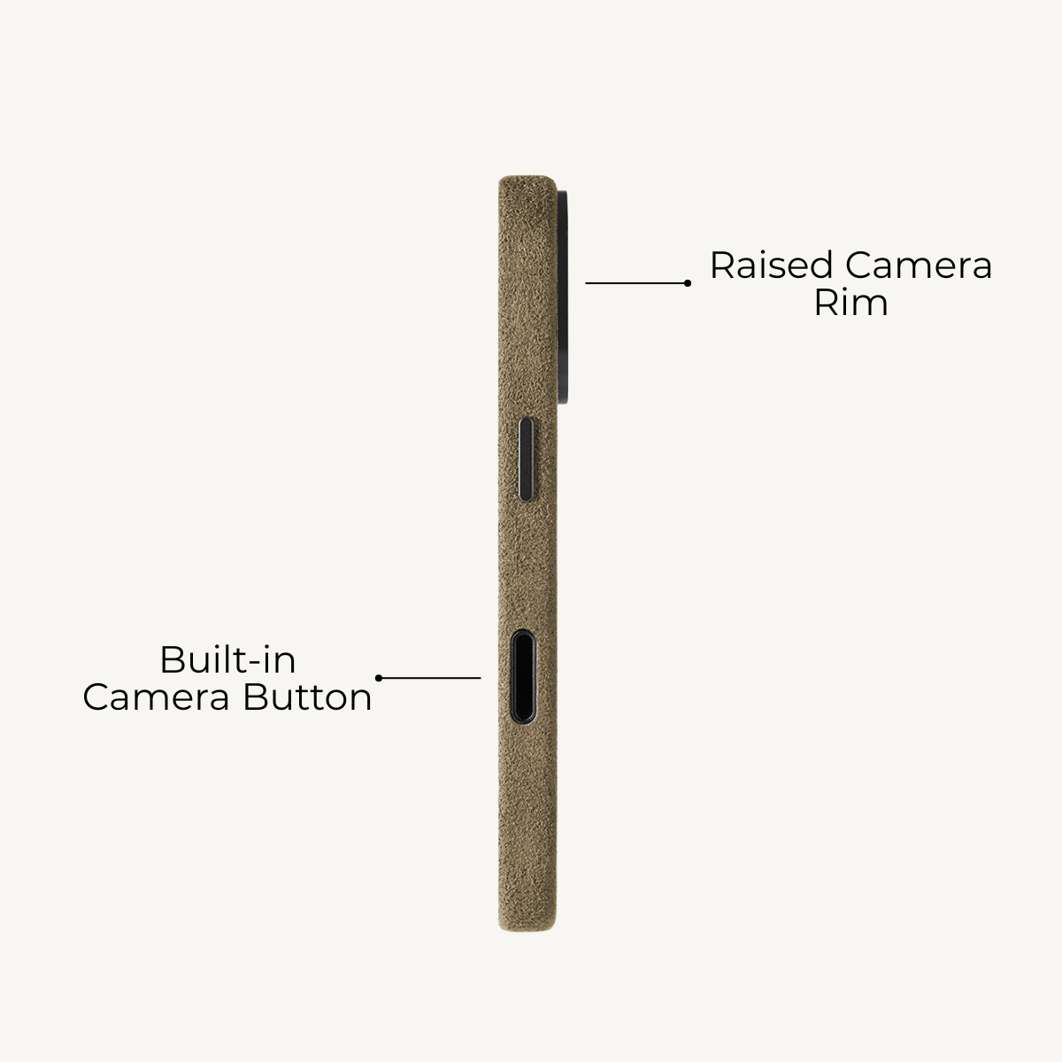 iPhone 16 Alcantara Case Taupe