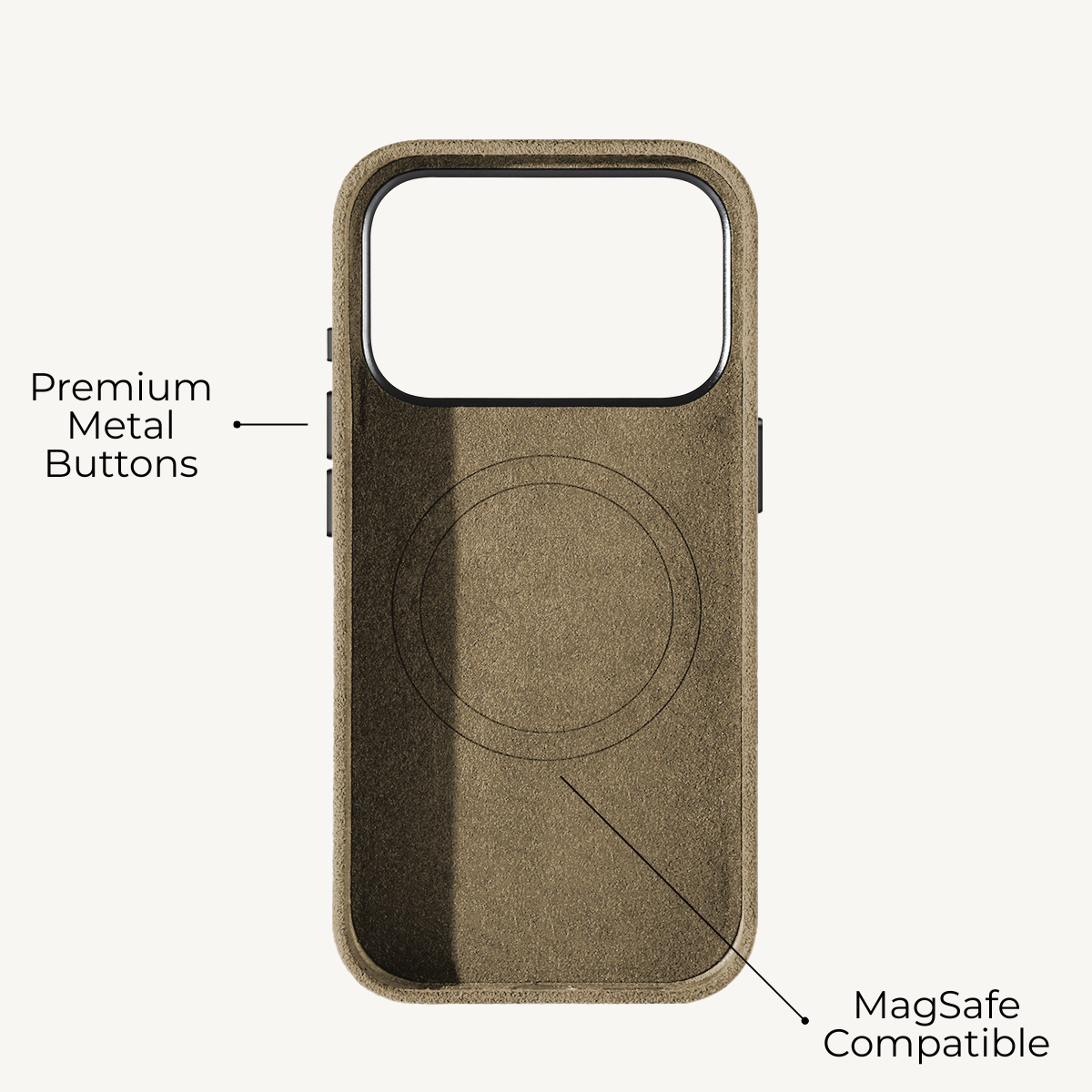 iPhone 17 Pro Alcantara Case Taupe