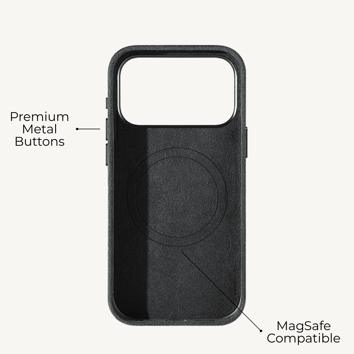 iPhone 17 Pro Max Alcantara Case Space Grey