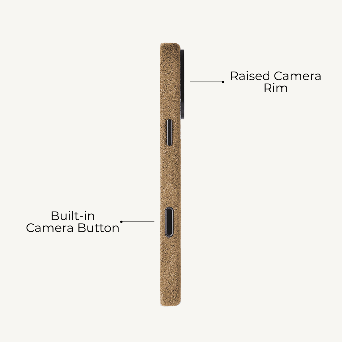 iPhone 16 Pro Max Alcantara® Case Taupe