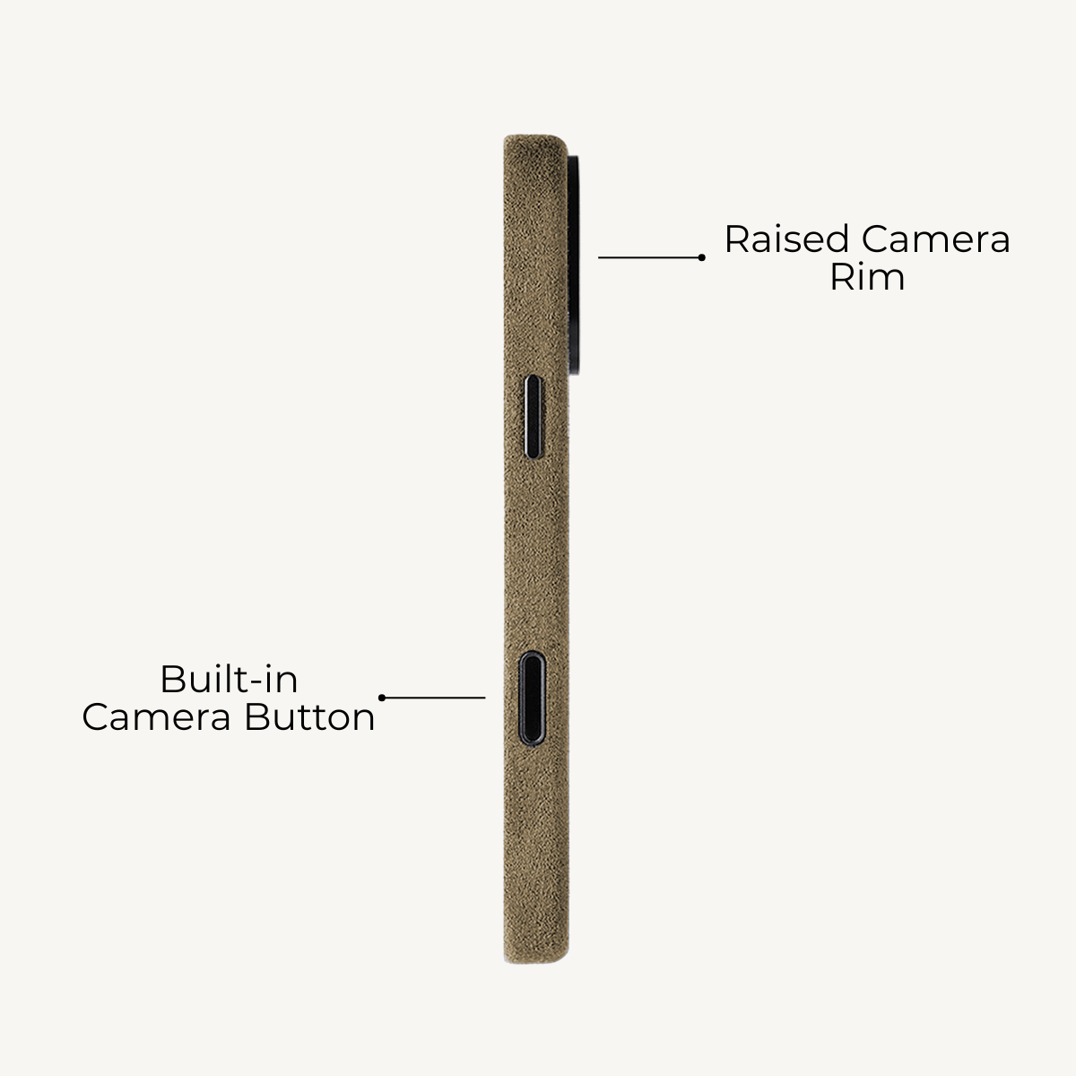 iPhone 16 Pro Max Alcantara Case Taupe