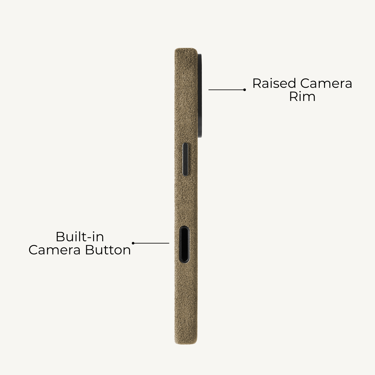 iPhone 17 Alcantara Case Taupe