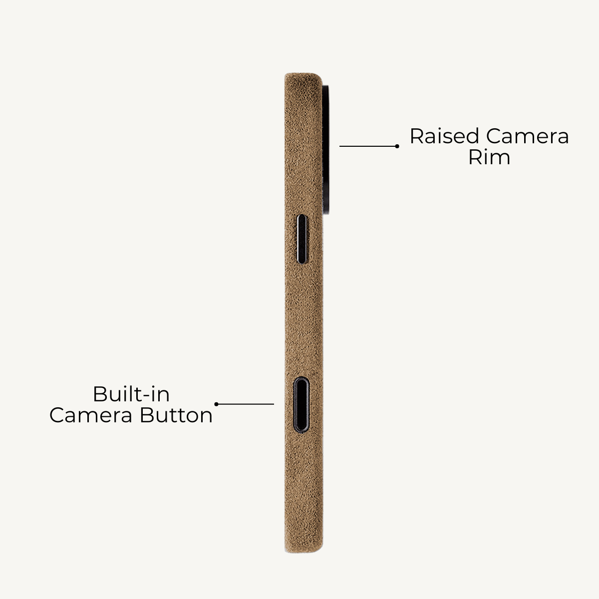 iPhone 17 Pro Max Alcantara® Case Taupe
