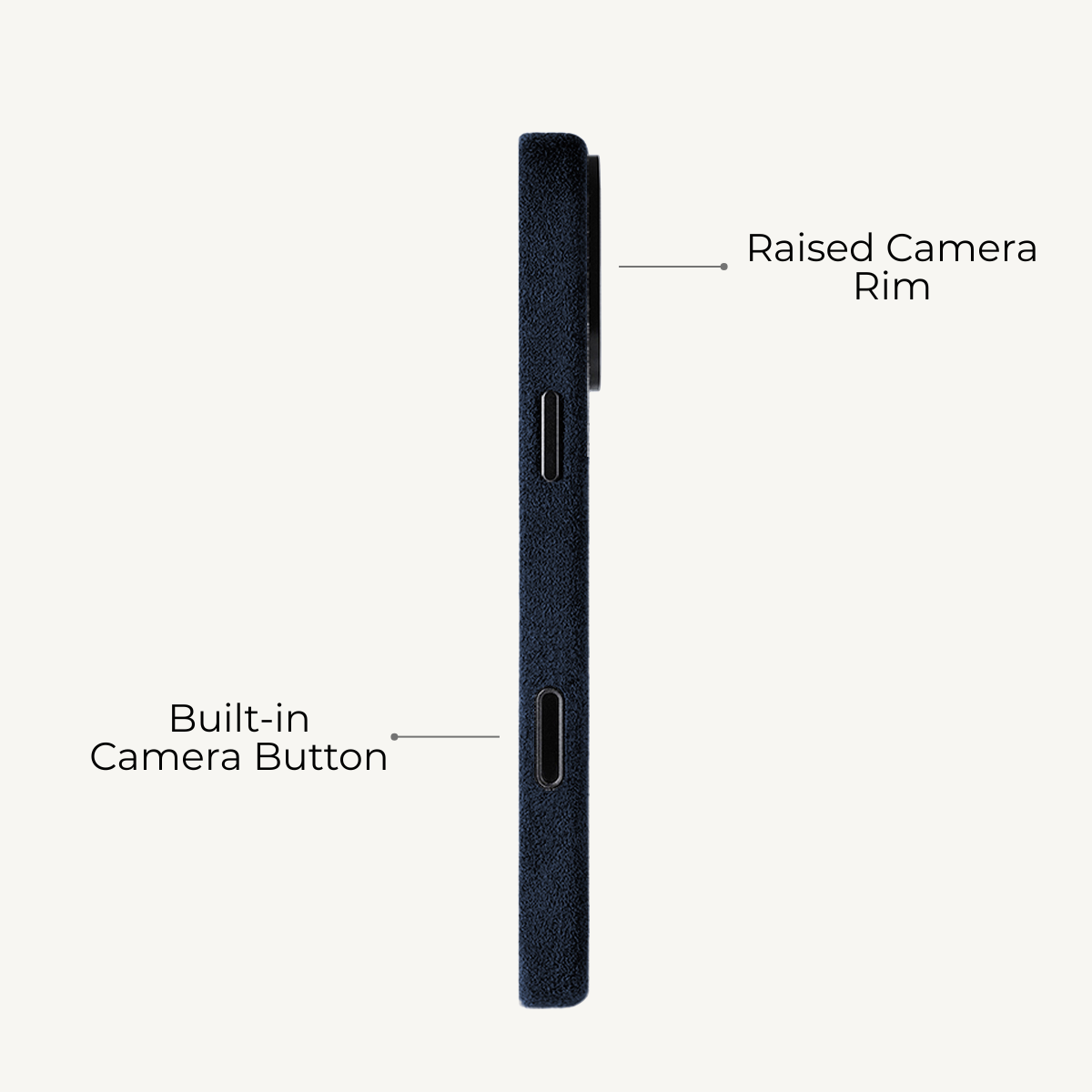 iPhone 17 Pro Max Alcantara Case Navy Blue