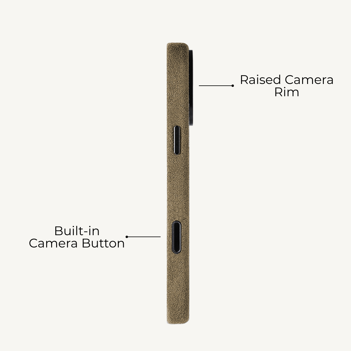 iPhone 17 Pro Max Alcantara Case Taupe