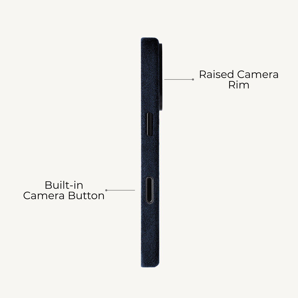 iPhone 16 Pro Alcantara Case Navy Blue