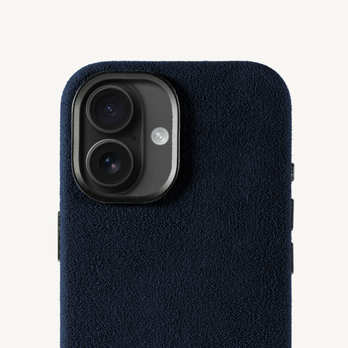 iPhone 16 Alcantara Case Navy Blue
